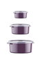 Hermia Set de 12 Cajas de Almacenaje Morado